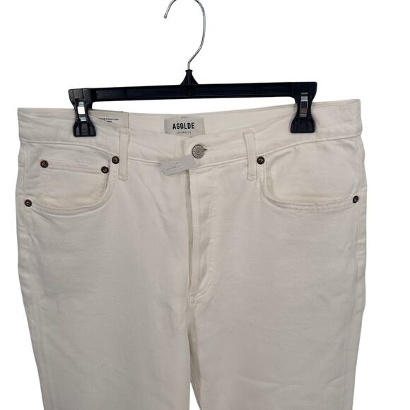 AGOLDE NWT Riley Crop Ankle Denim Jean in White Whip // 31 - Picture 6 of 14